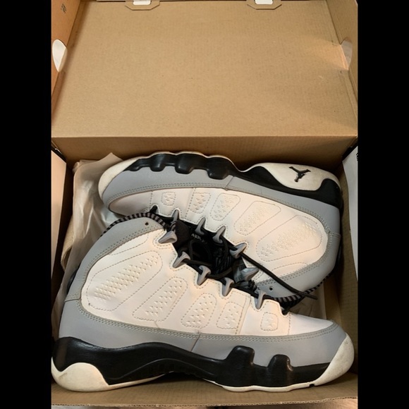 jordan retro 9 grey and white